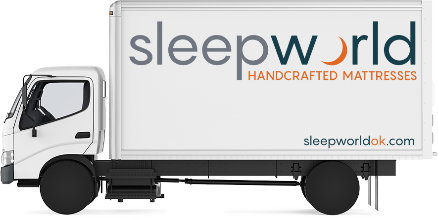Sleepworld Mattress Store Delivery Truck for OKC Mattress Sales.