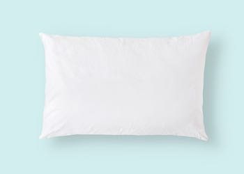 A photo of a memory foam pillow, one of the many types of pillows.